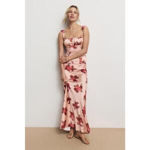 WEWOREWHAT Blush Pink Floral Slip Skirt Size 8 As Is Condition